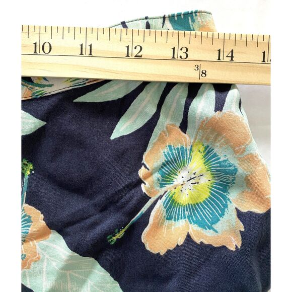 Roxy Face to Love Ruffle Mini Skirt Tropical Leaf Print Flirty Wrap Feminine M - Picture 4 of 11